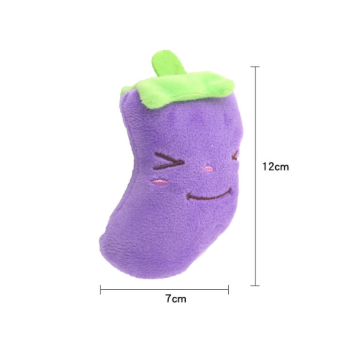 New-design plush purple eggplant durable dog toys